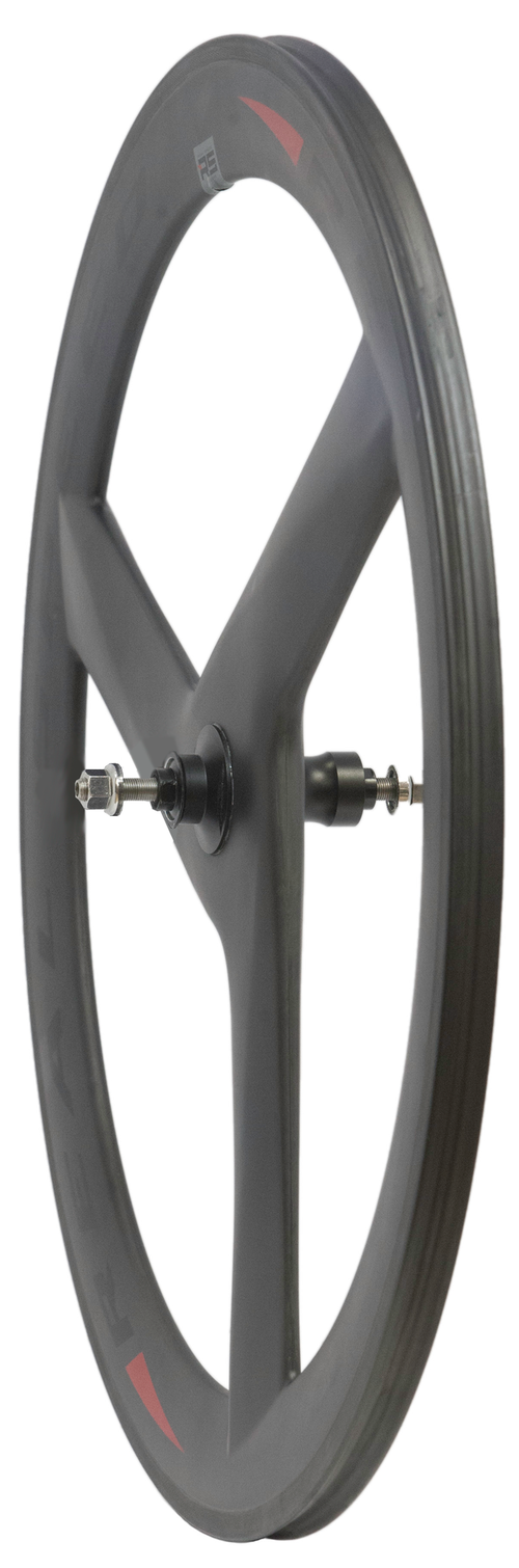 Three spoke carbon shop wheel