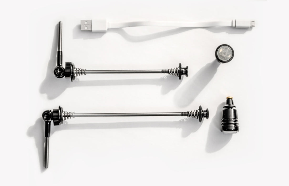Titanium Quick Release Skewer Kit With Detachable LED Lights